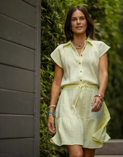 Carve Designs Dresses | Dresses^Alex Gauze Dress: Light Limeade
