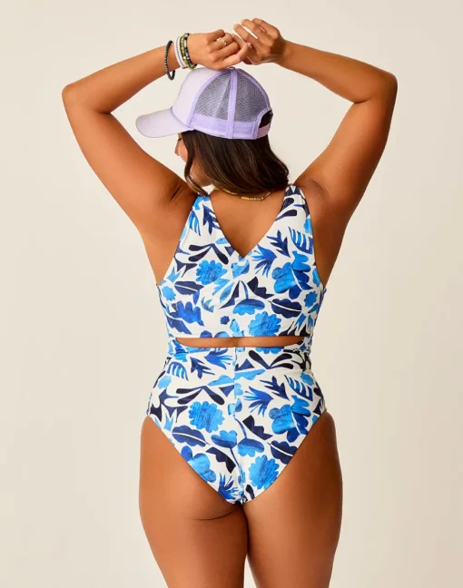 Carve Designs One Pieces^Arden Compression One Piece: Cloud Mezcal