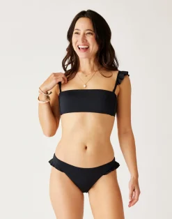 Carve Designs Swim Bottoms^Bev Ruffle Bottom: Black
