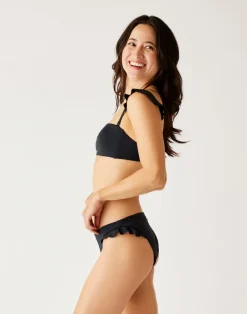 Carve Designs Swim Bottoms^Bev Ruffle Bottom: Black