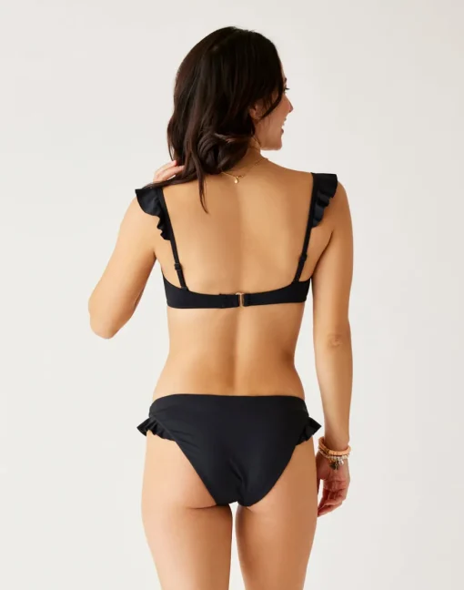 Carve Designs Swim Bottoms^Bev Ruffle Bottom: Black