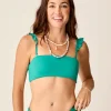 Carve Designs Bikini Tops^Bev Ruffle Top: Jade
