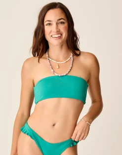 Carve Designs Bikini Tops^Bev Ruffle Top: Jade