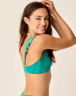 Carve Designs Bikini Tops^Bev Ruffle Top: Jade