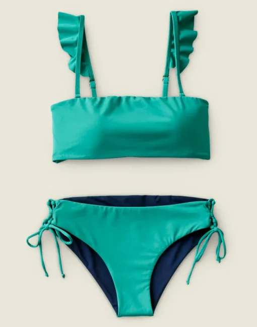 Carve Designs Bikini Tops^Bev Ruffle Top: Jade