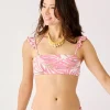 Carve Designs Bikini Tops^Bev Ruffle Top: Pink Oasis