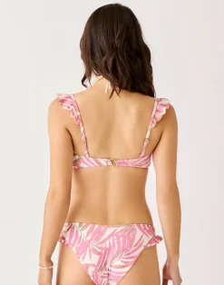 Carve Designs Bikini Tops^Bev Ruffle Top: Pink Oasis