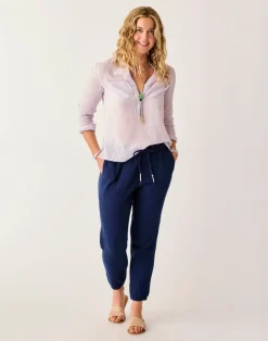 Carve Designs Pants^Calista Gauze Pant: Navy