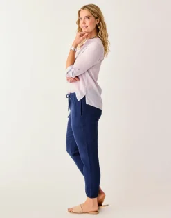 Carve Designs Pants^Calista Gauze Pant: Navy