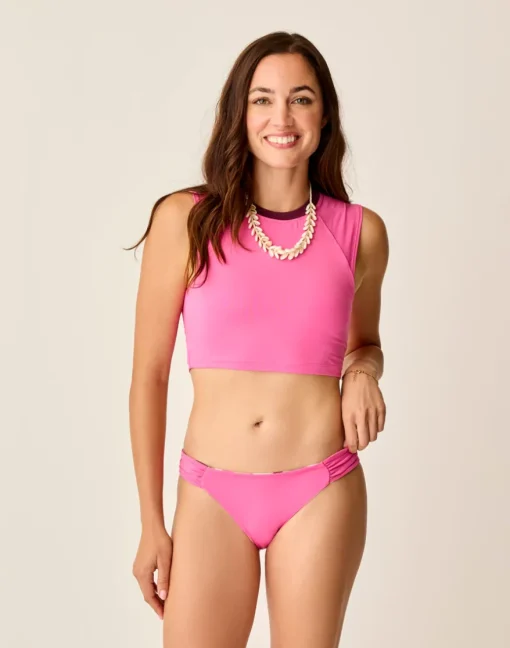 Carve Designs Swim Bottoms^Cardiff Reversible Bottom: Desert/Hot Pink
