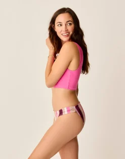 Carve Designs Swim Bottoms^Cardiff Reversible Bottom: Desert/Hot Pink