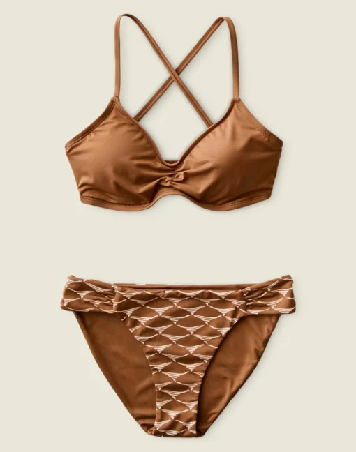 Carve Designs Swim Bottoms^Cardiff Reversible Bottom: Dune/Rum