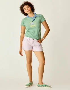 Carve Designs Short Sleeve^Cassidy Graphic Tee: Haze Palm