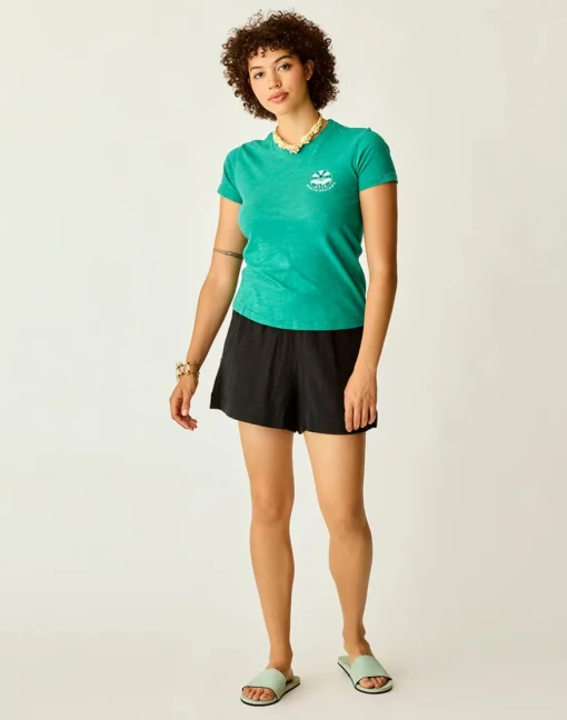Carve Designs Short Sleeve^Cassidy Graphic Tee: Jade Poster