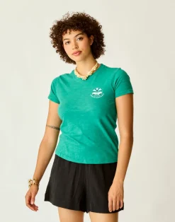 Carve Designs Short Sleeve^Cassidy Graphic Tee: Jade Poster
