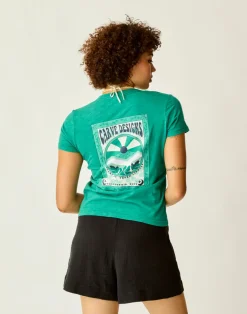 Carve Designs Short Sleeve^Cassidy Graphic Tee: Jade Poster