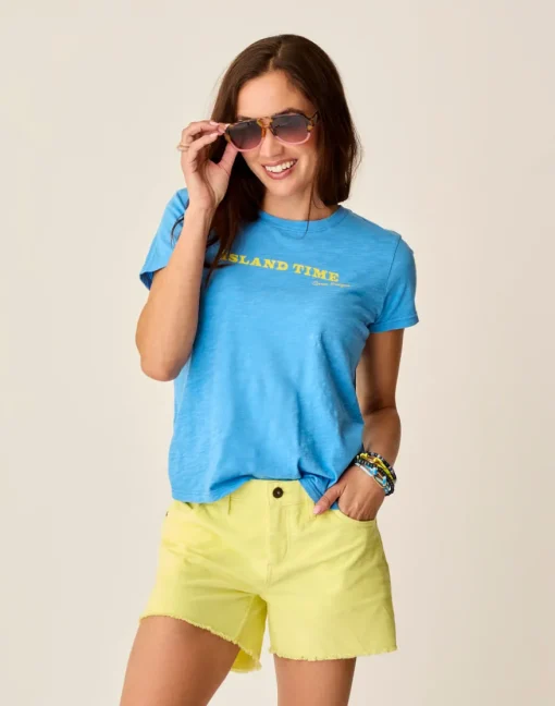 Carve Designs Short Sleeve^Cassidy Graphic Tee: Lagoon Island