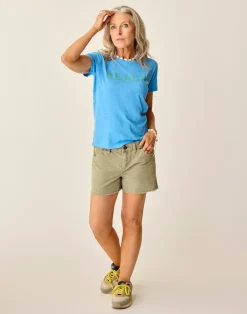Carve Designs Short Sleeve^Cassidy Graphic Tee: Lagoon Beach