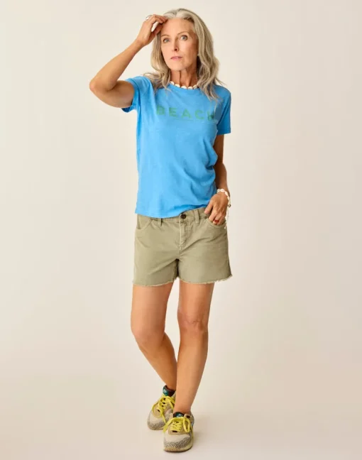 Carve Designs Short Sleeve^Cassidy Graphic Tee: Lagoon Beach