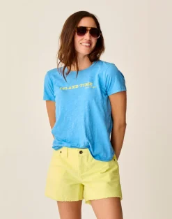 Carve Designs Short Sleeve^Cassidy Graphic Tee: Lagoon Island