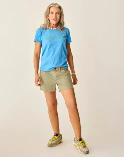 Carve Designs Short Sleeve^Cassidy Graphic Tee: Lagoon Beach