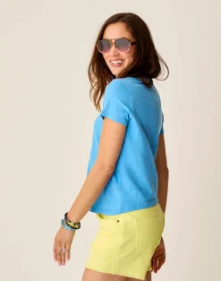 Carve Designs Short Sleeve^Cassidy Graphic Tee: Lagoon Island