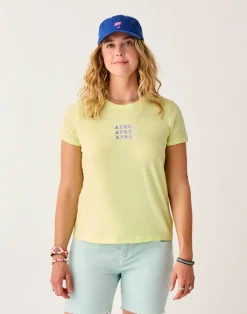 Carve Designs Short Sleeve^Cassidy Graphic Tee: Limeade Apres