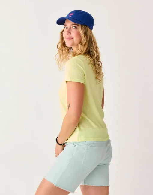 Carve Designs Short Sleeve^Cassidy Graphic Tee: Limeade Apres