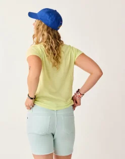 Carve Designs Short Sleeve^Cassidy Graphic Tee: Limeade Apres