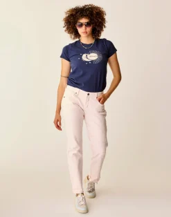 Carve Designs Short Sleeve^Cassidy Graphic Tee: Navy Celestial