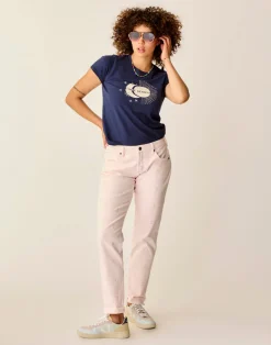Carve Designs Short Sleeve^Cassidy Graphic Tee: Navy Celestial