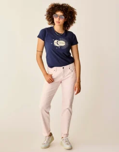Carve Designs Short Sleeve^Cassidy Graphic Tee: Navy Celestial
