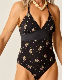 Carve Designs One Pieces^Dahlia One Piece: Black Floret