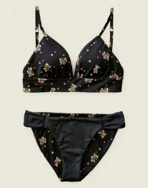 Carve Designs Bikini Tops^Dahlia Top: Black Floret
