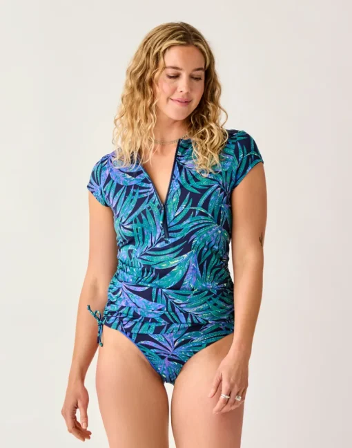 Carve Designs Rashguards & Sun Protection^Dawson Rashguard: Blue Oasis