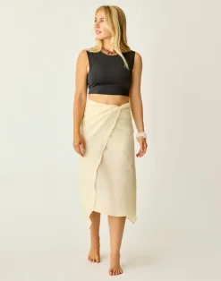 Carve Designs Accessories^Dylan Gauze Sarong: Birch Lurex