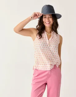 Carve Designs Tanks^Dylan Tank: Pink Batik