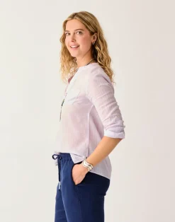 Carve Designs Long Sleeve^Dylan Textured Shirt: Dawn