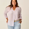 Carve Designs Long Sleeve^Dylan Textured Tunic: Dawn