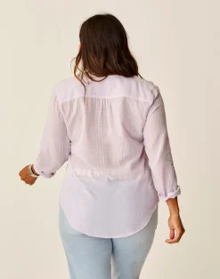 Carve Designs Long Sleeve^Dylan Textured Tunic: Dawn