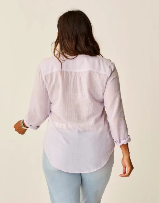 Carve Designs Long Sleeve^Dylan Textured Tunic: Dawn