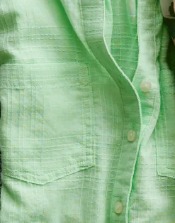 Carve Designs Long Sleeve^Dylan Textured Tunic: Lime