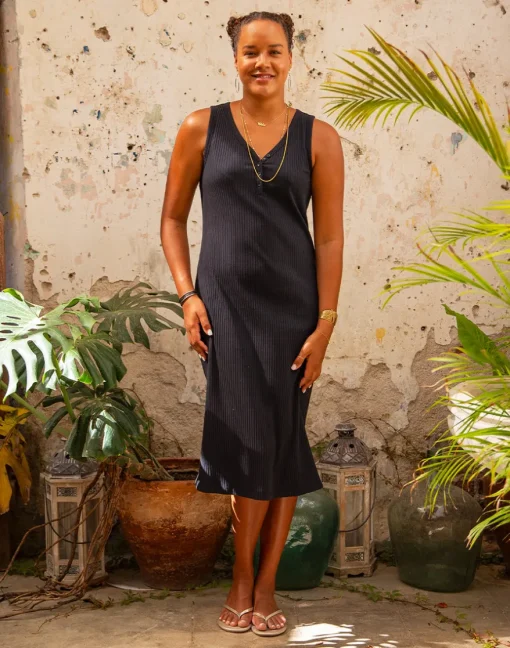 Carve Designs Dresses | Dresses^Elodie Rib Dress: Black