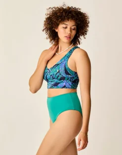 Carve Designs Swim Bottoms^Erin Reversible Bottom: Blue Oasis/Jade