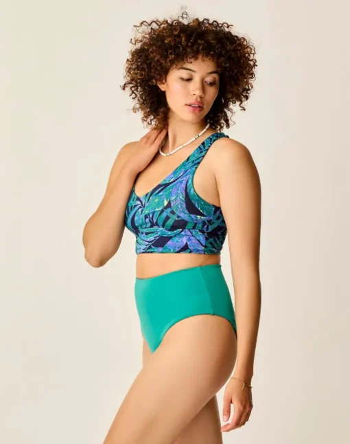 Carve Designs Swim Bottoms^Erin Reversible Bottom: Blue Oasis/Jade