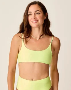 Carve Designs Bikini Tops^Escondido Compression Reversible Top: Tide/Limeade