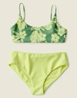 Carve Designs Bikini Tops^Escondido Compression Reversible Top: Tide/Limeade