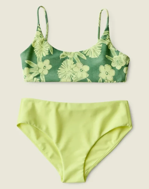 Carve Designs Bikini Tops^Escondido Compression Reversible Top: Tide/Limeade