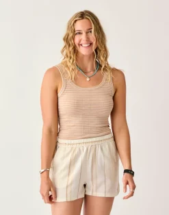 Carve Designs Tanks^Ever Tank: Biscuit Stripe