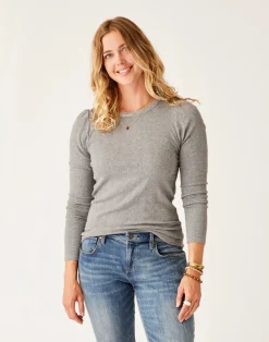Carve Designs Long Sleeve^Ever Top: Pewter Heather